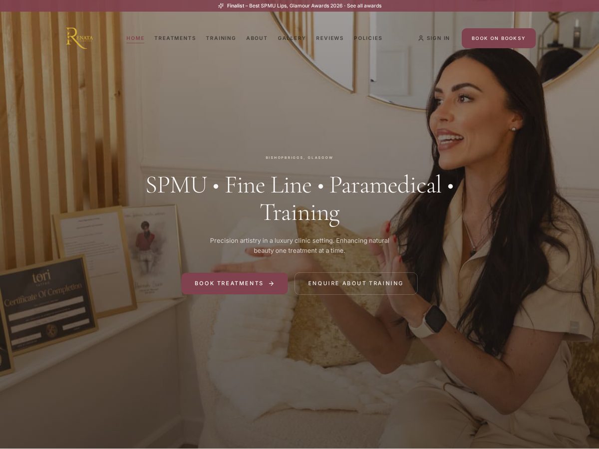 Renata Cosmetics website design